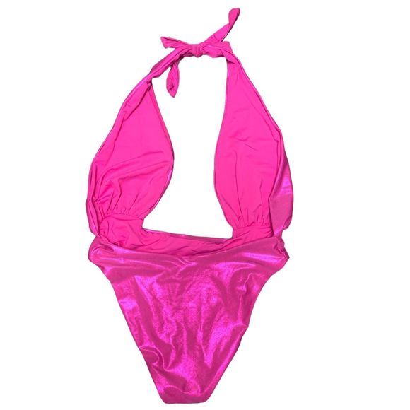 Urban Outfitters & Out From Under, Metallic Pink One-Piece Swimsuit, Medium, NWT - Picture 2 of 8